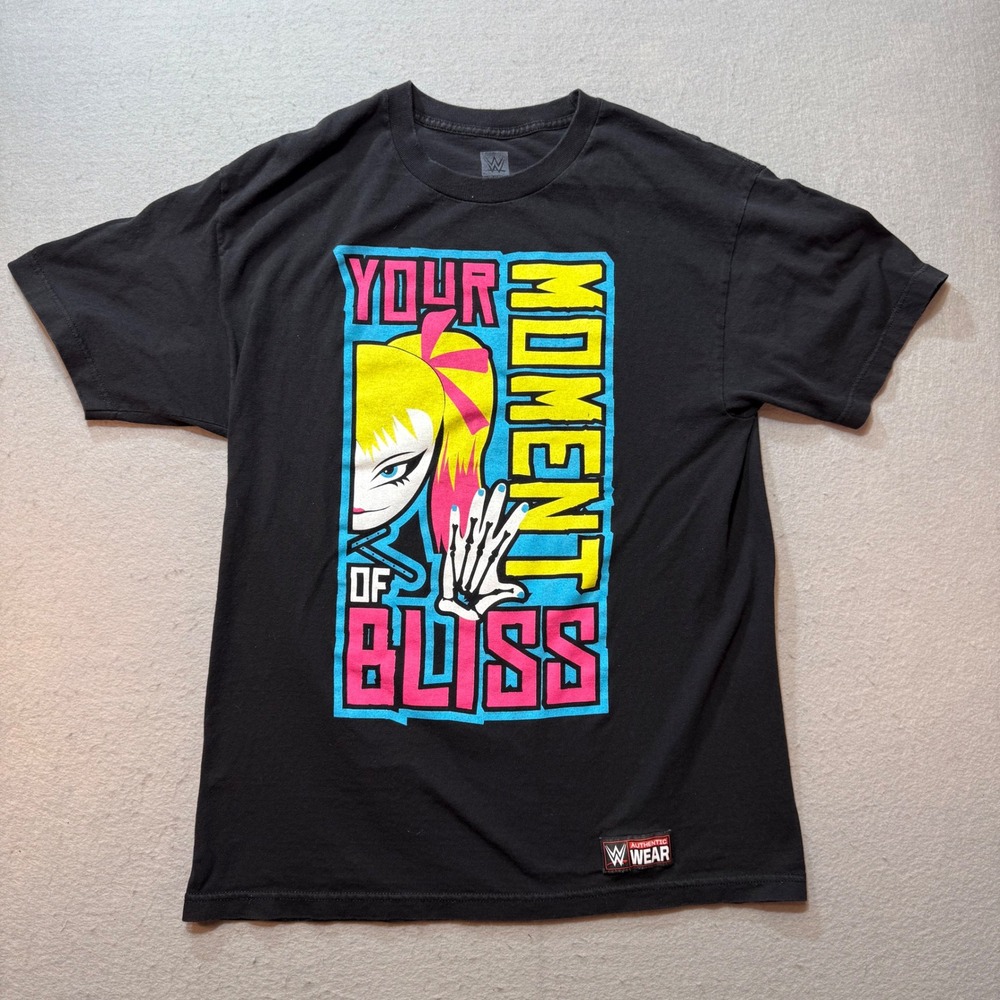WWE Alexa Bliss "Your Moment of Bliss" Black Graphic Shirt‎ Men's Large Wrestlin